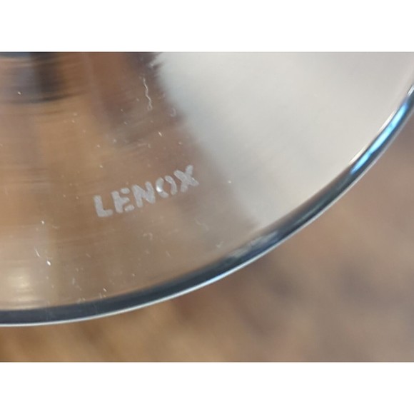 Lenox British Glass Colonial Green Scenic Etched Palm Tea Glasses Set of 6 - Picture 5 of 7